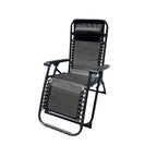 Marbueno Tumbona Plegable Acero Cojin Jardin 90X66X108 Gravedad Cero Negra 10006