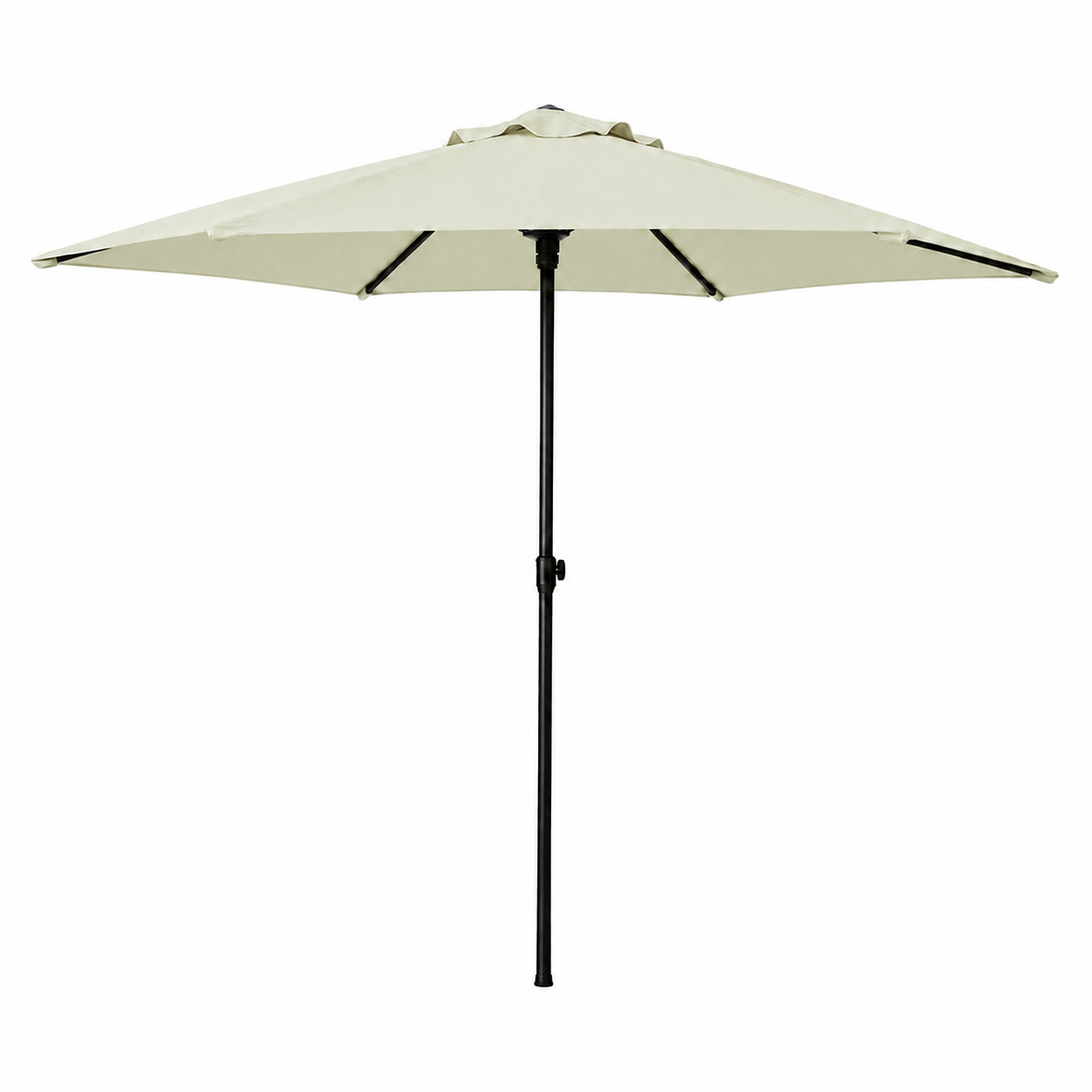 Marbueno Sombrilla poliéster acero beige 240 cm funda