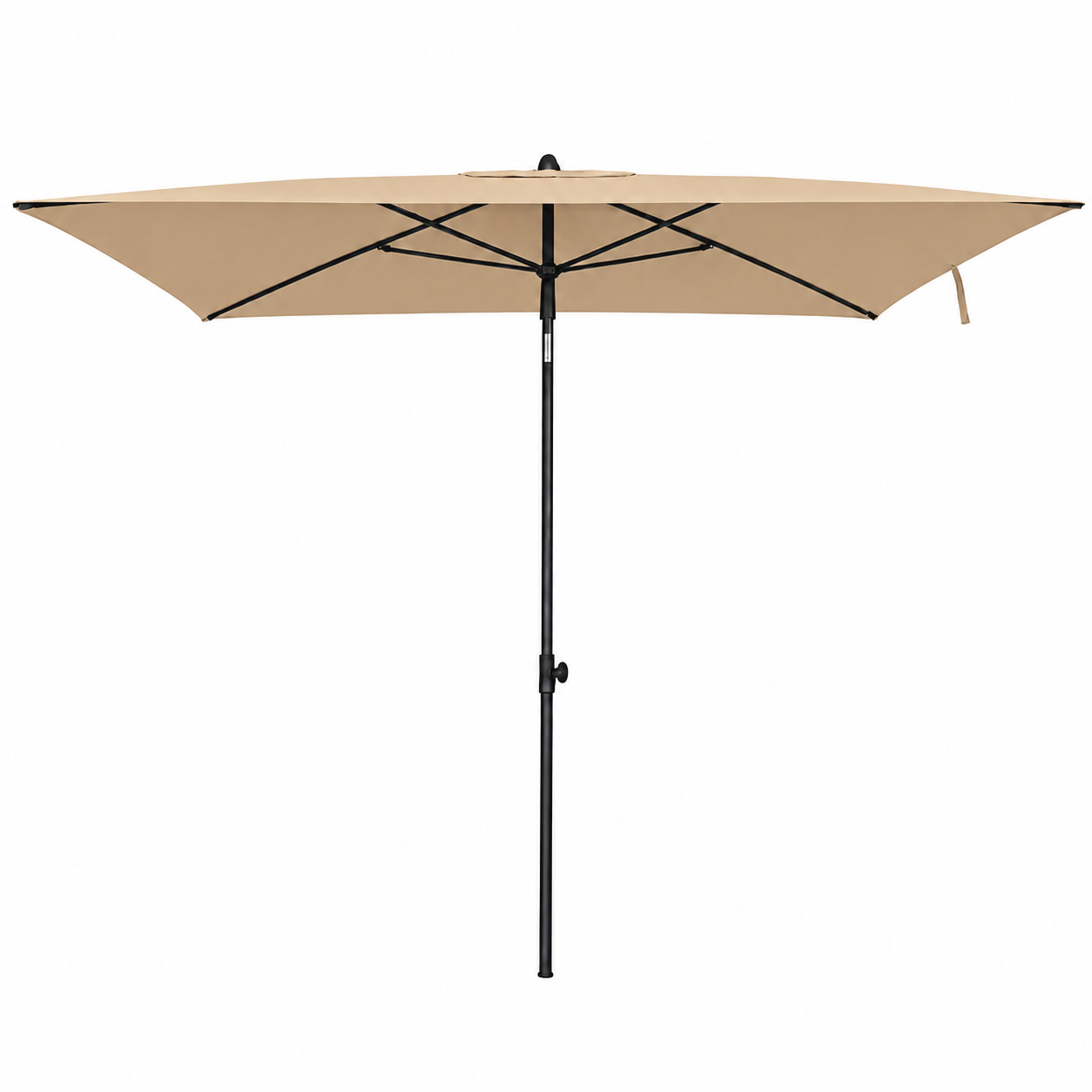 Marbueno Sombrilla poliéster acero marron 200 × 125 cm funda