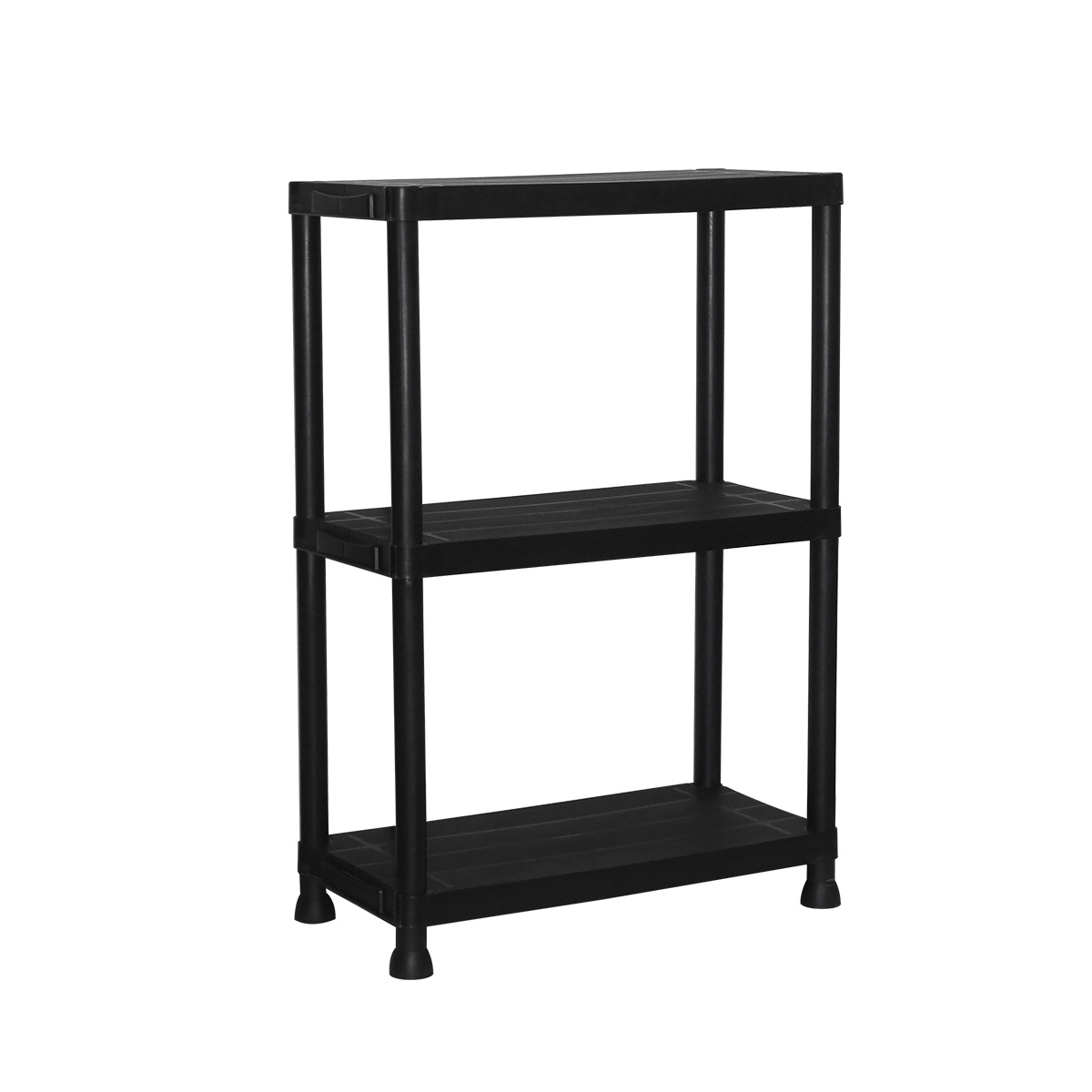 Marbueno Estanteria 3 baldas plástico negra 90 × 40 × 95 cm caja