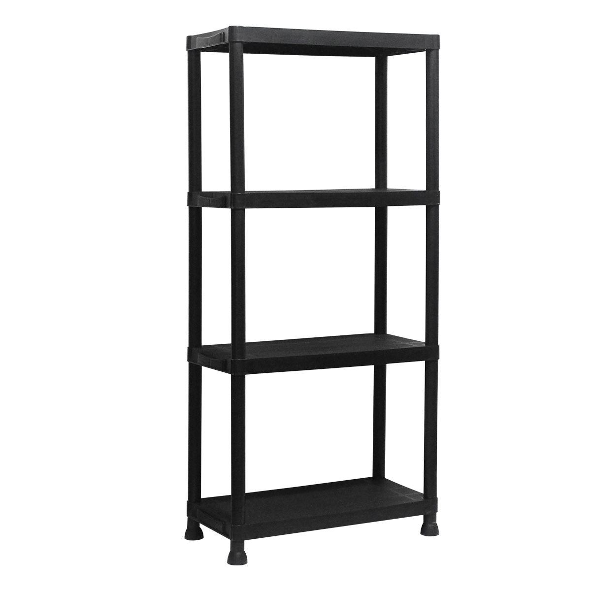 Marbueno Estanteria 4 baldas plástico negra 90 × 40 × 138 cm caja