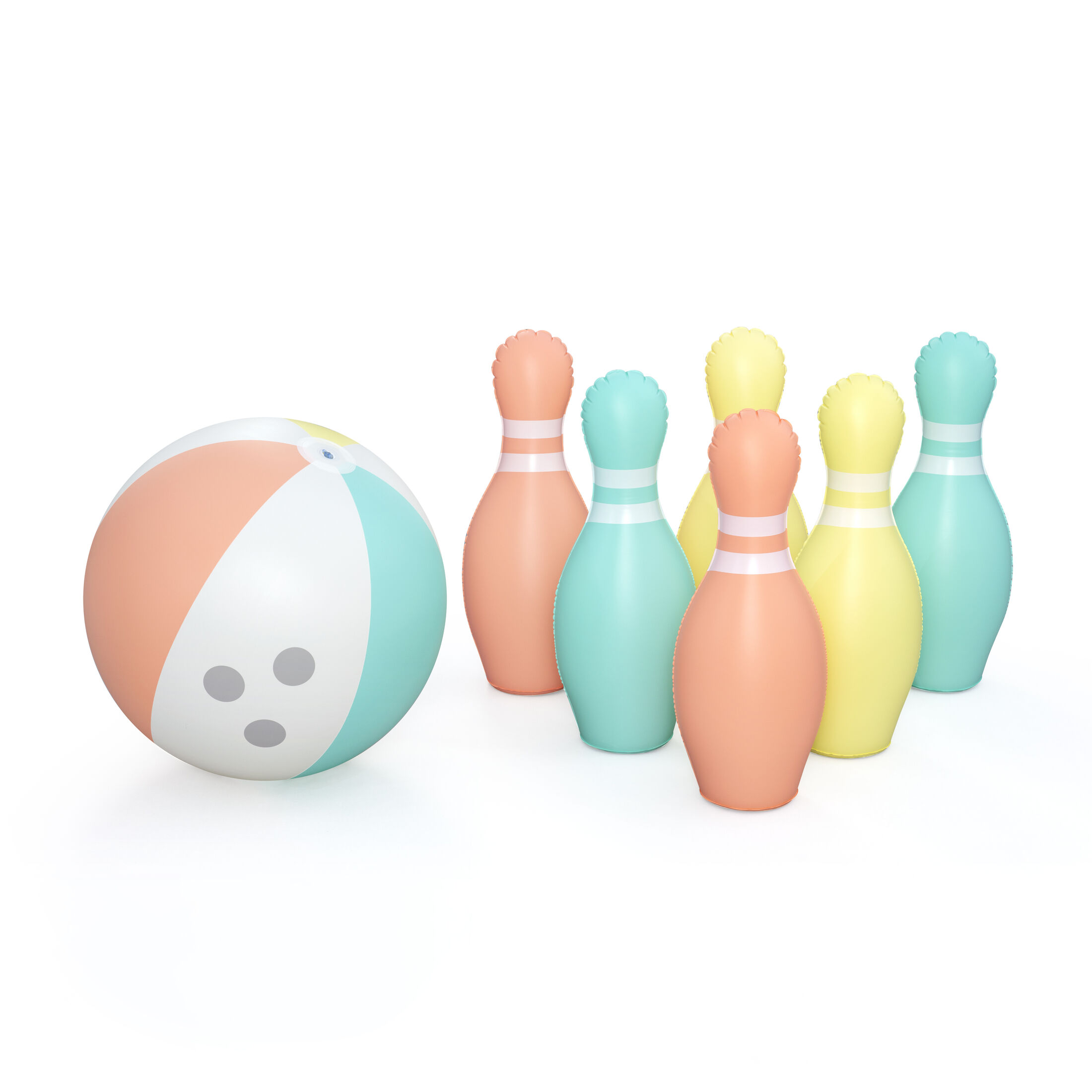 Bestway Juego jardín bolos pelota:61cm/ bolos:25 × 21,5 × 69cm caja +2 años
