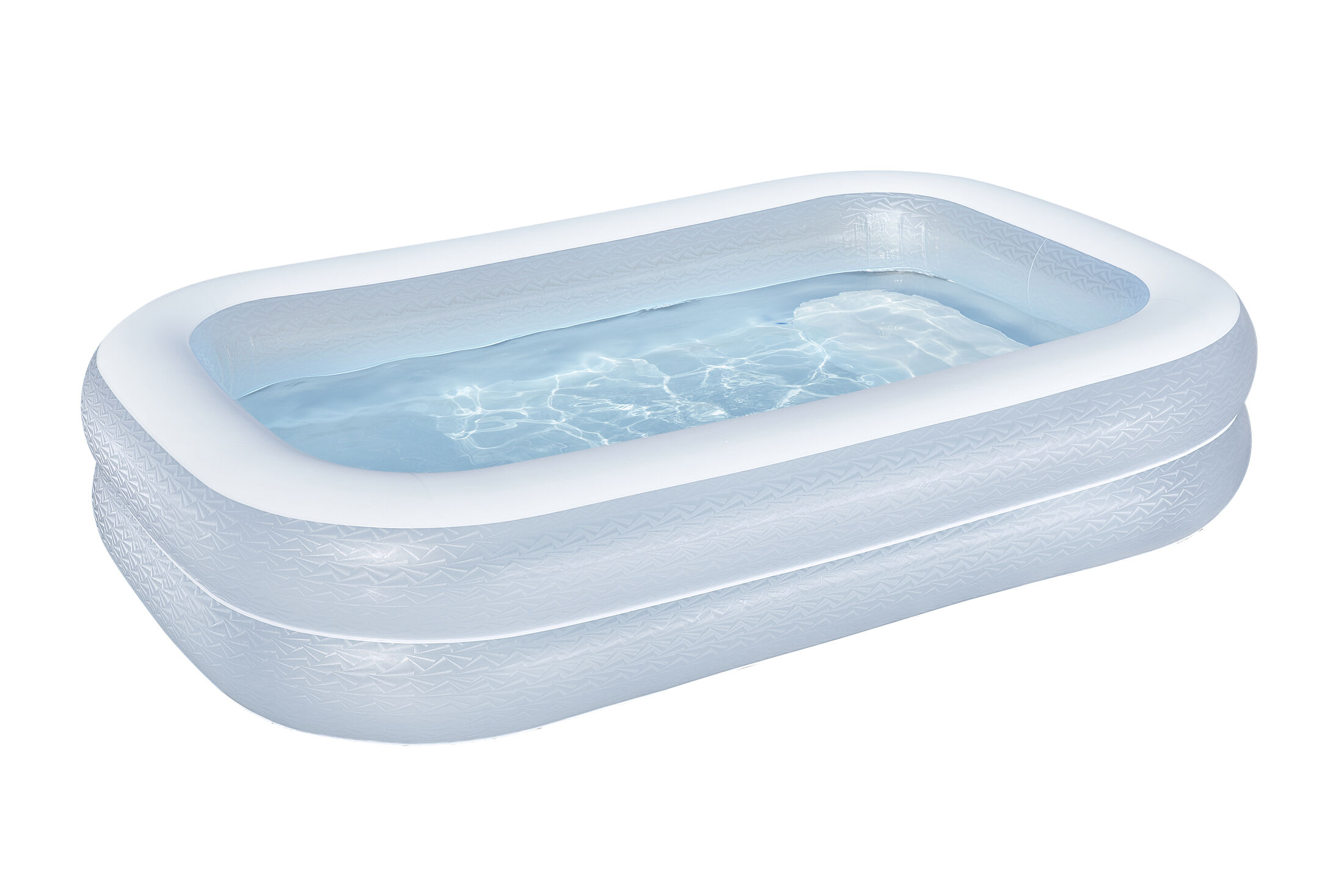 Bestway Piscina 2 camaras rectangular transparente 264 × 165 × 56 cm caja +6 años